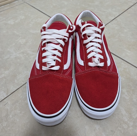 Vans Old Skool Racing Red Low Top Skate Shoe - Picture 4 of 8